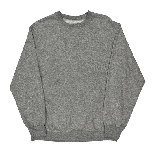 Fruit Of The Loom Sweatshirt - Medium Grey Cotton Blend