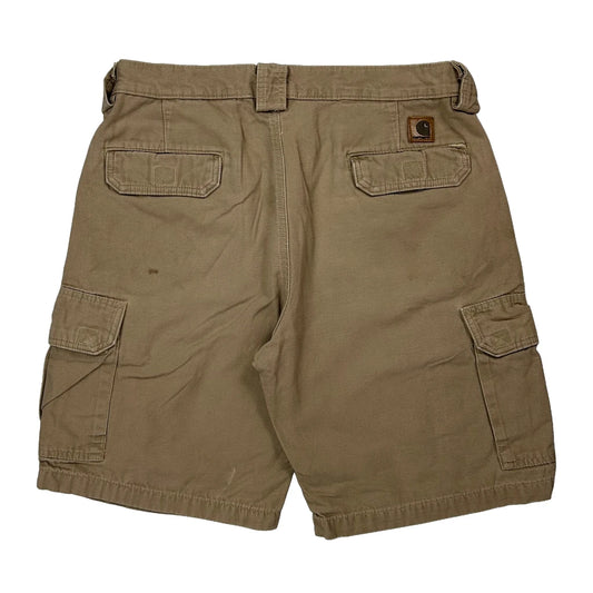 Carhartt Cargo Shorts - 34W 10L Khaki Cotton