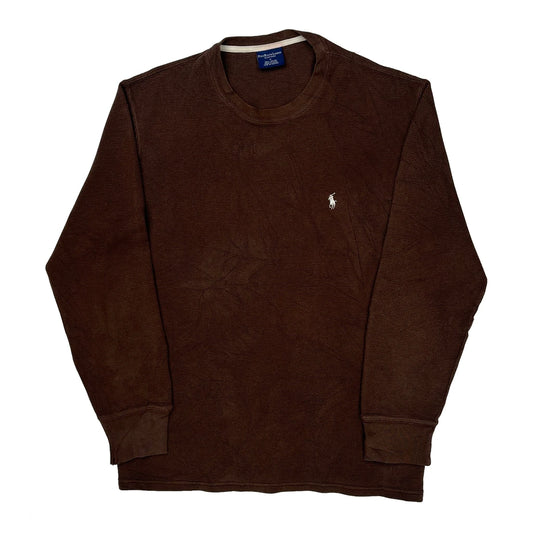 Polo By Ralph Lauren Long Sleeve T-Shirt - Medium Brown Cotton