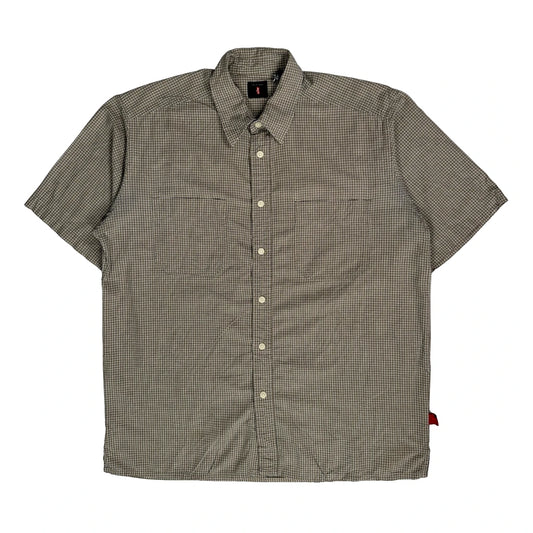 Levis Checked Short Sleeve Shirt - Medium Brown Cotton