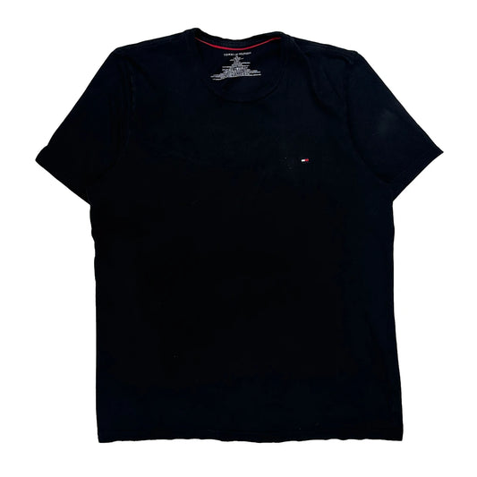 Tommy Hilfiger T-Shirt - Large Black Cotton