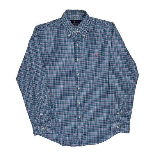 Ralph Lauren Checked Shirt - Medium Blue Cotton