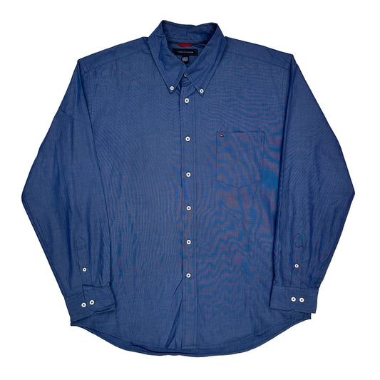 Vintage Tommy Hilfiger Shirt - XL Blue Cotton