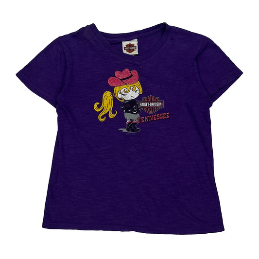 Tennessee Harley Davidson T-Shirt - Large Purple Cotton
