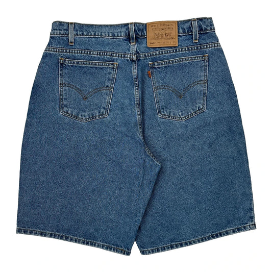 560 Levis Baggy Denim Shorts - 32W 11L Blue Cotton