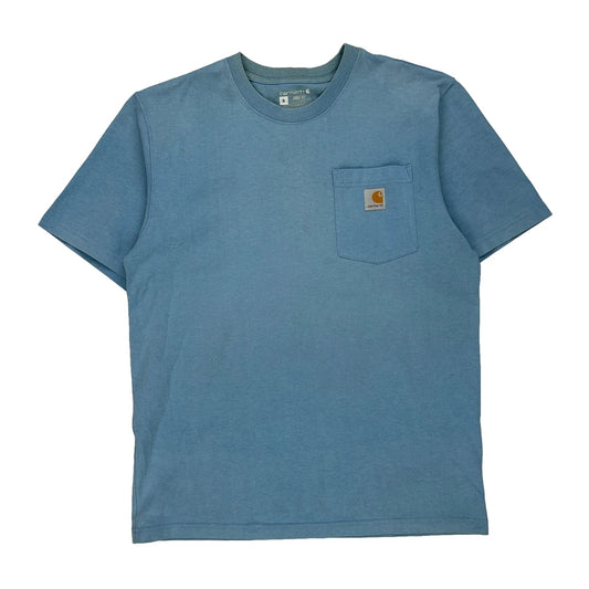 Carhartt Graphic T-Shirt - Large Blue Cotton