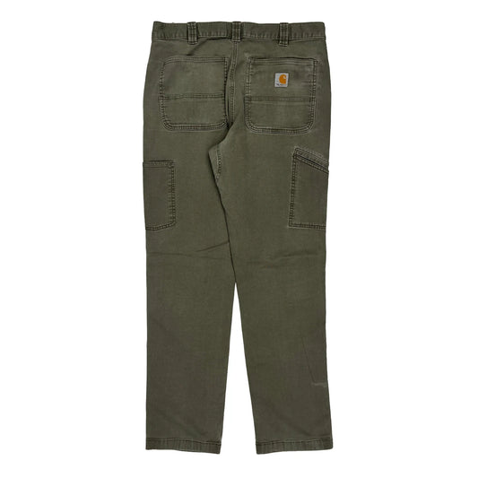 Vintage Carhartt Double Knee Carpenter Trousers - 32W 32L Green Cotton