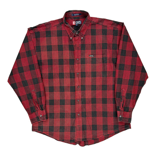 Chaps Ralph Lauren Checked Shirt - XL Black Cotton