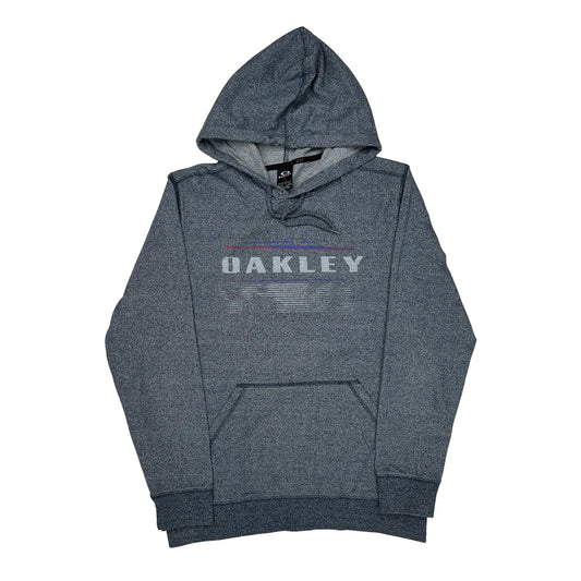 Oakley Hoodie - Large Grey Cotton Blend