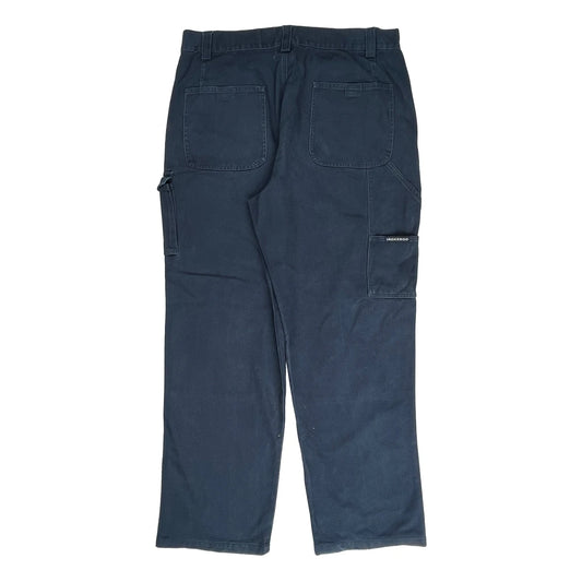 Unbranded Cargo Trousers - 34W 31L Navy Cotton