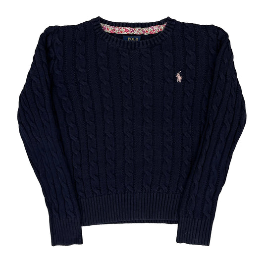 Age 8-10 Polo By Ralph Lauren Jumper - Medium Navy Cotton