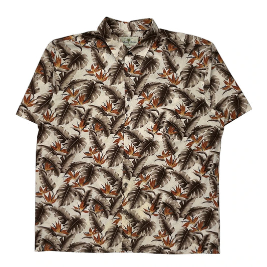 Island Shores Floral Hawaiian Shirt - XL Multicoloured Cotton