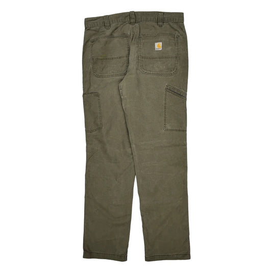Carhartt Double Knee Carpenter Trousers - 35W 34L Green Cotton