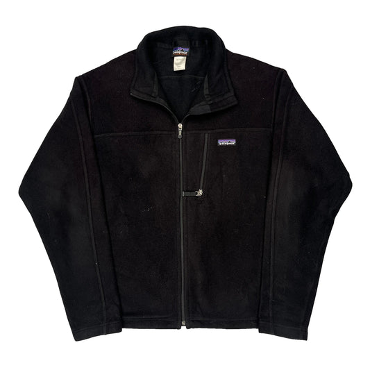 Synchilla Patagonia Fleece Jacket - Large Black Polyester