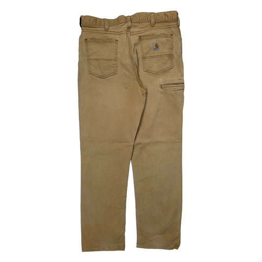 Relaxed Fit Carhartt Carpenter Trousers - 36W 32L Beige Cotton