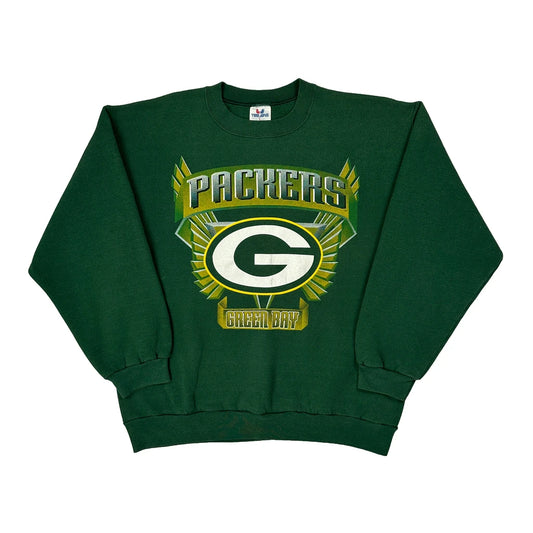 Green Bay Packers Tee Jays Nfl Sweatshirt - Large Green Polyester Blend