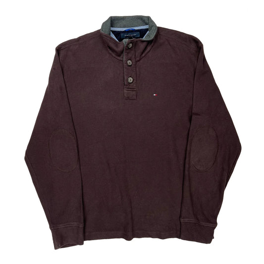 Tommy Hilfiger Rugby Shirt - XL Brown Cotton