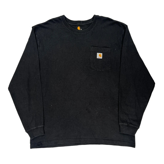 Carhartt Long Sleeve T-Shirt - XL Black Cotton