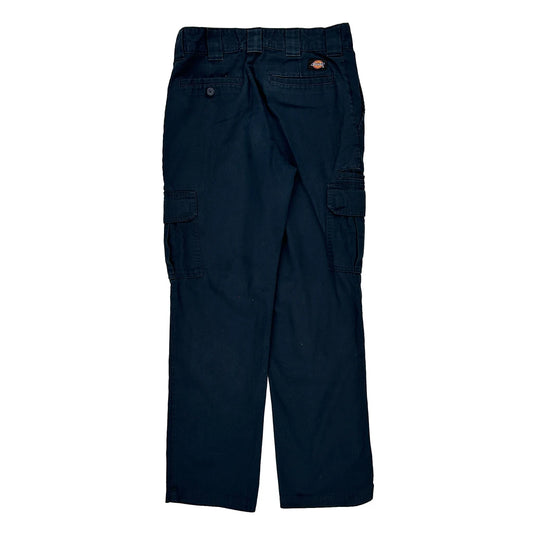 Dickies Cargo Trousers - 29W 25L Navy Cotton