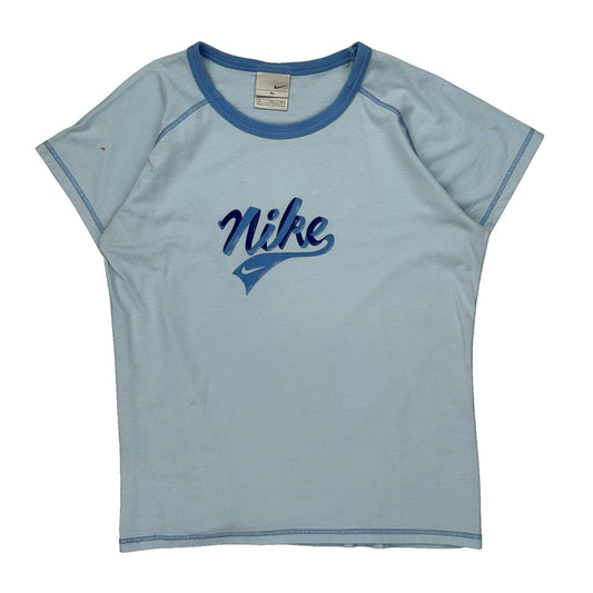 Nike Graphic T-Shirt - XL Blue Cotton