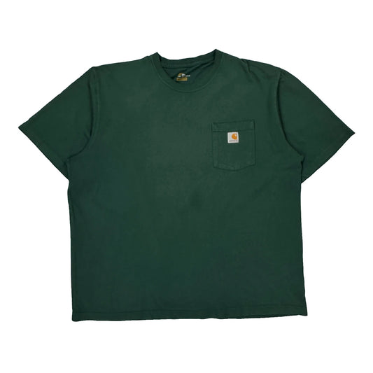 Carhartt T-Shirt - 2XL Green Cotton