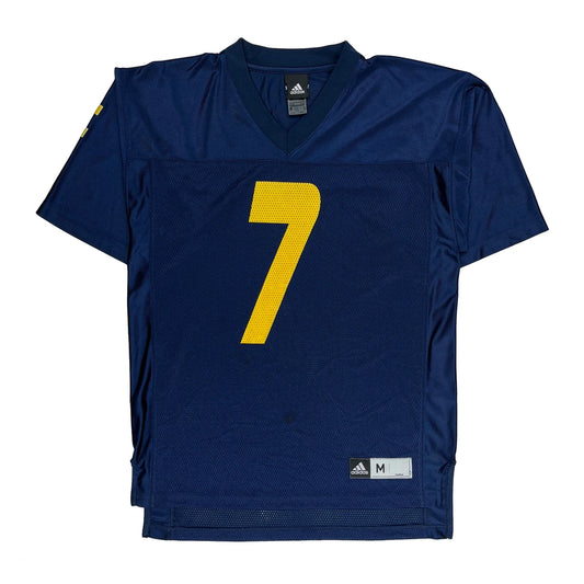 Number 7 Adidas Football Shirt - Medium Blue Nylon