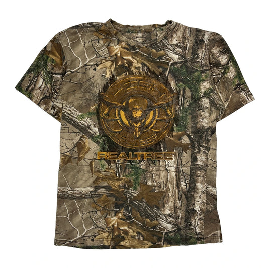 Realtree Buckhorn River Camo T-Shirt - Medium Green Cotton Blend