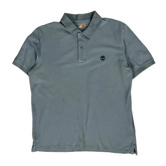 Timberland Polo Shirt - Large Grey Cotton