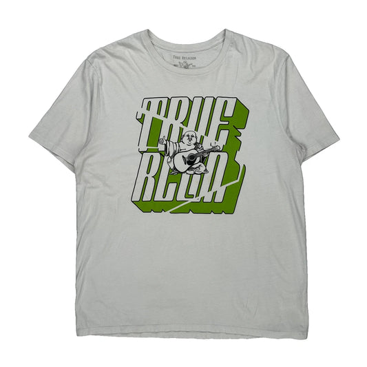 World Tour True Religion Graphic T-Shirt - XL Green Cotton
