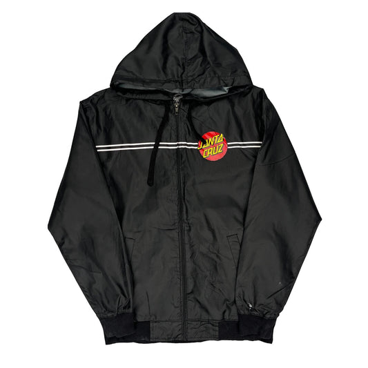 Santa Cruz Graphic Windbreaker - Small Black Nylon