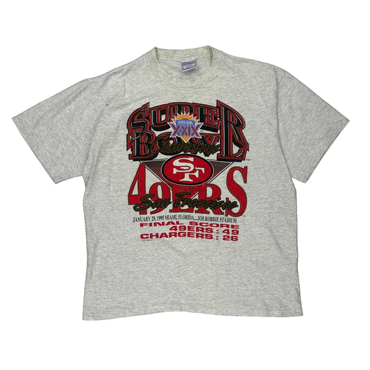 San Francisco 49Ers All Sport Single Stitch T-Shirt - XL Grey Cotton