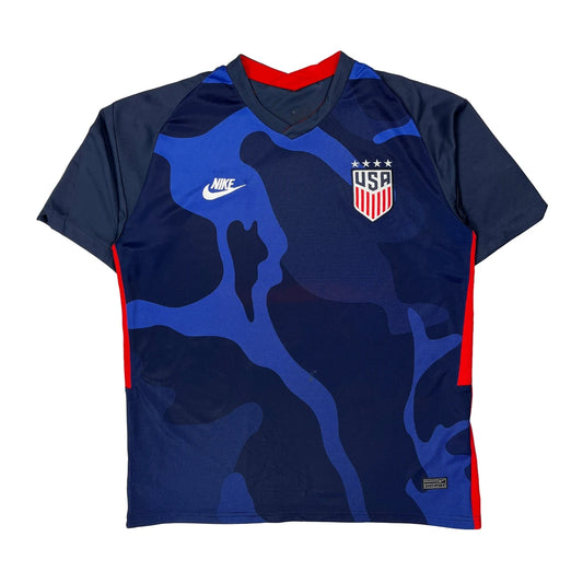 Vintage USA Nike 2020-21 Football Shirt - Small Blue Polyester