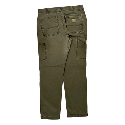 Carhartt Carpenter Trousers - 33W 32L Green Cotton