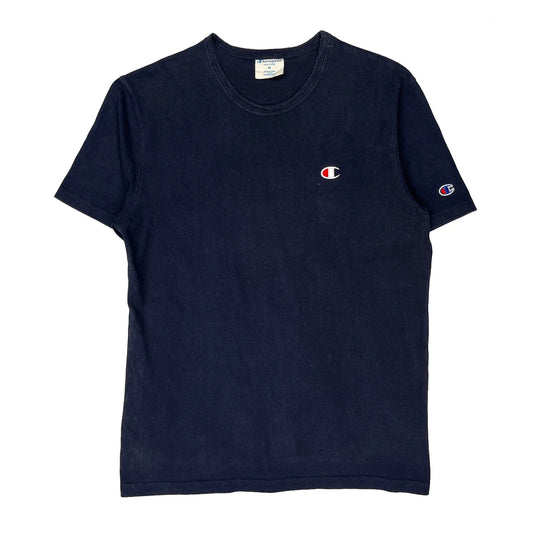 Vintage Champion T-Shirt - Medium Navy Cotton