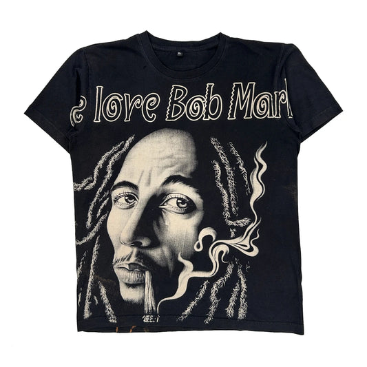 Bob Marley Zion Rootwear Band T-Shirt - XL Black Cotton