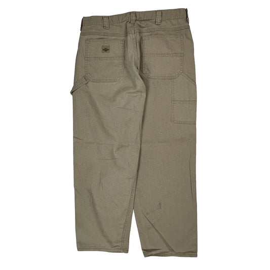 Wrangler Carpenter Trousers - 34W 30L Beige Cotton