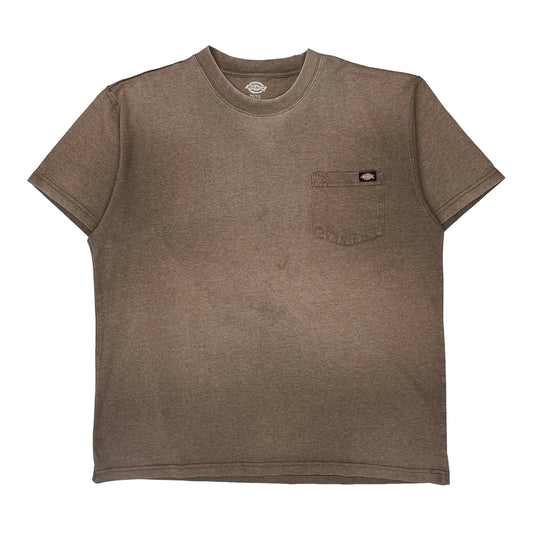 Dickies T-Shirt - XL Brown Cotton