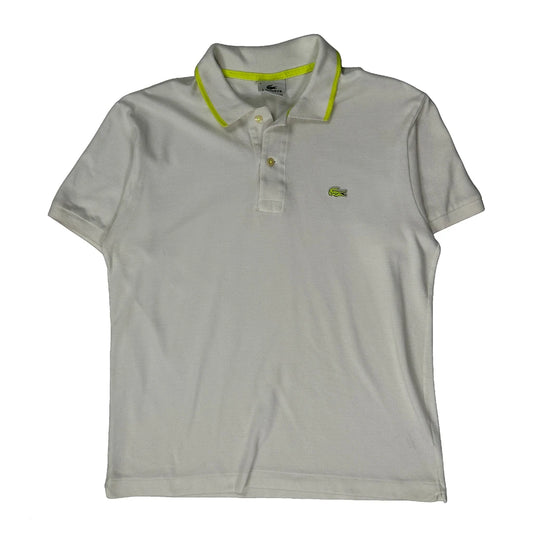 Lacoste Polo Shirt - Large White Cotton