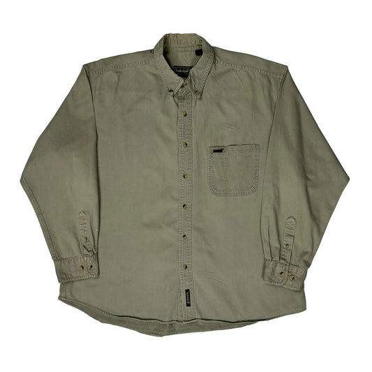 Vintage Timberland Shirt - XL Khaki Cotton