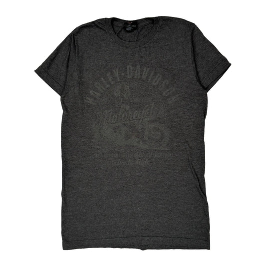 Vintage Daytona Beach Graphic Harley Davidson T-Shirt - Small Grey Cotton Blend