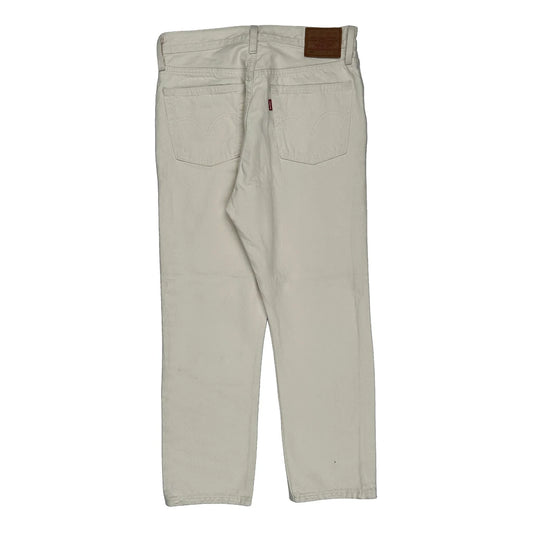 501 Levis Jeans - 30W 26L Cream Cotton