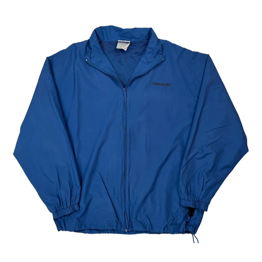 Vintage Reebok Windbreaker - Large Blue Polyester