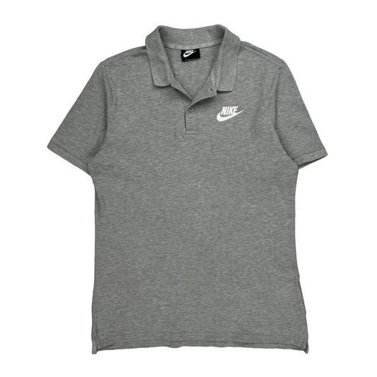 Nike Polo Shirt - Medium Grey Cotton