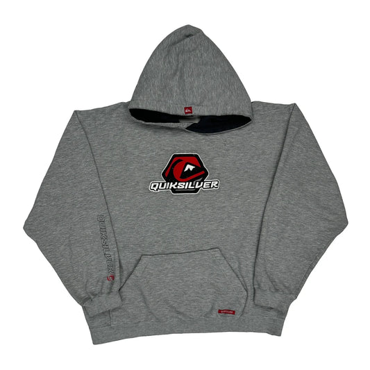 Quiksilver Hoodie - Medium Grey Cotton Blend