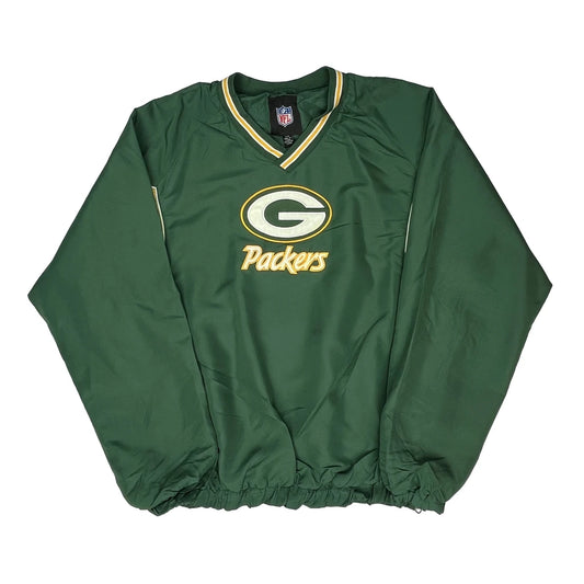 Packers Nfl Football Windbreaker - Large Green Polyester