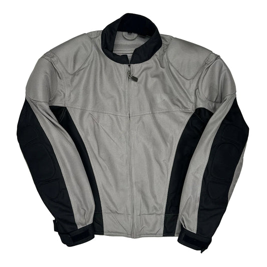 First Gear Motorcycle Jacket - Medium Grey Polyester