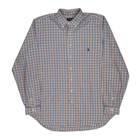 Ralph Lauren Checked Shirt - XL Blue Cotton