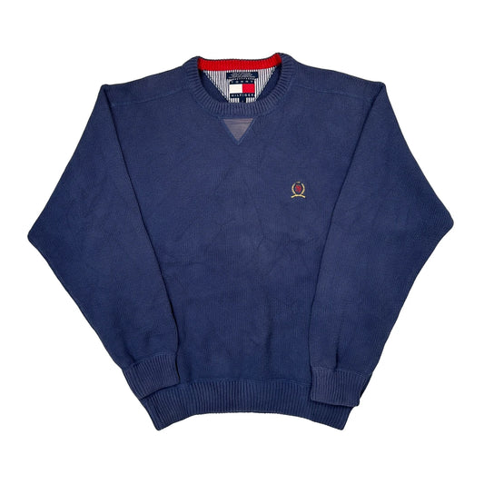 Vintage Tommy Hilfiger Jumper - Small Blue Cotton
