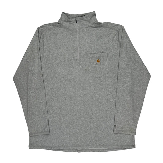 Carhartt 1/4 Zip - XL Grey Cotton