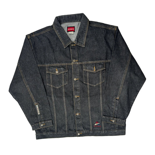 Avirex Oversized Denim Jacket - 3XL Black Denim